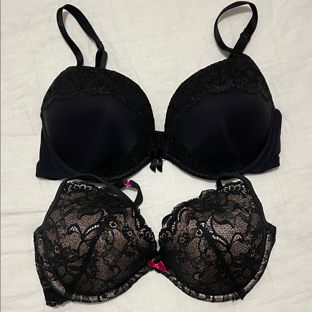 La SENZA Black and Beige Lace Bras